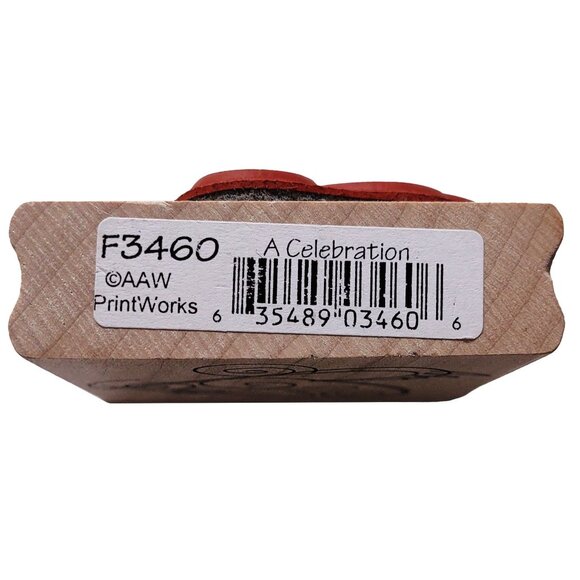 A Celebration Abstract Heart Design Rubber Stamp By PrintWorks - Picture 4 of 4